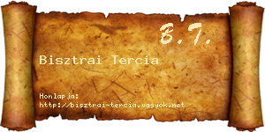 Bisztrai Tercia névjegykártya